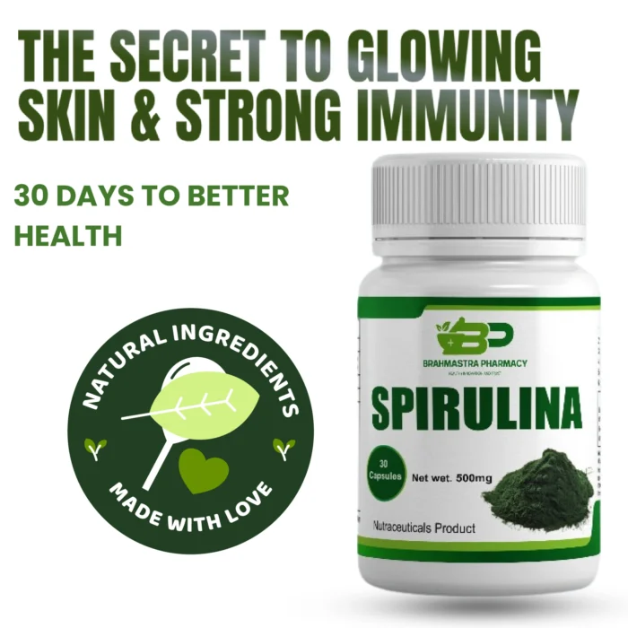 Spirulina Capsules – 500mg 30 Capsules