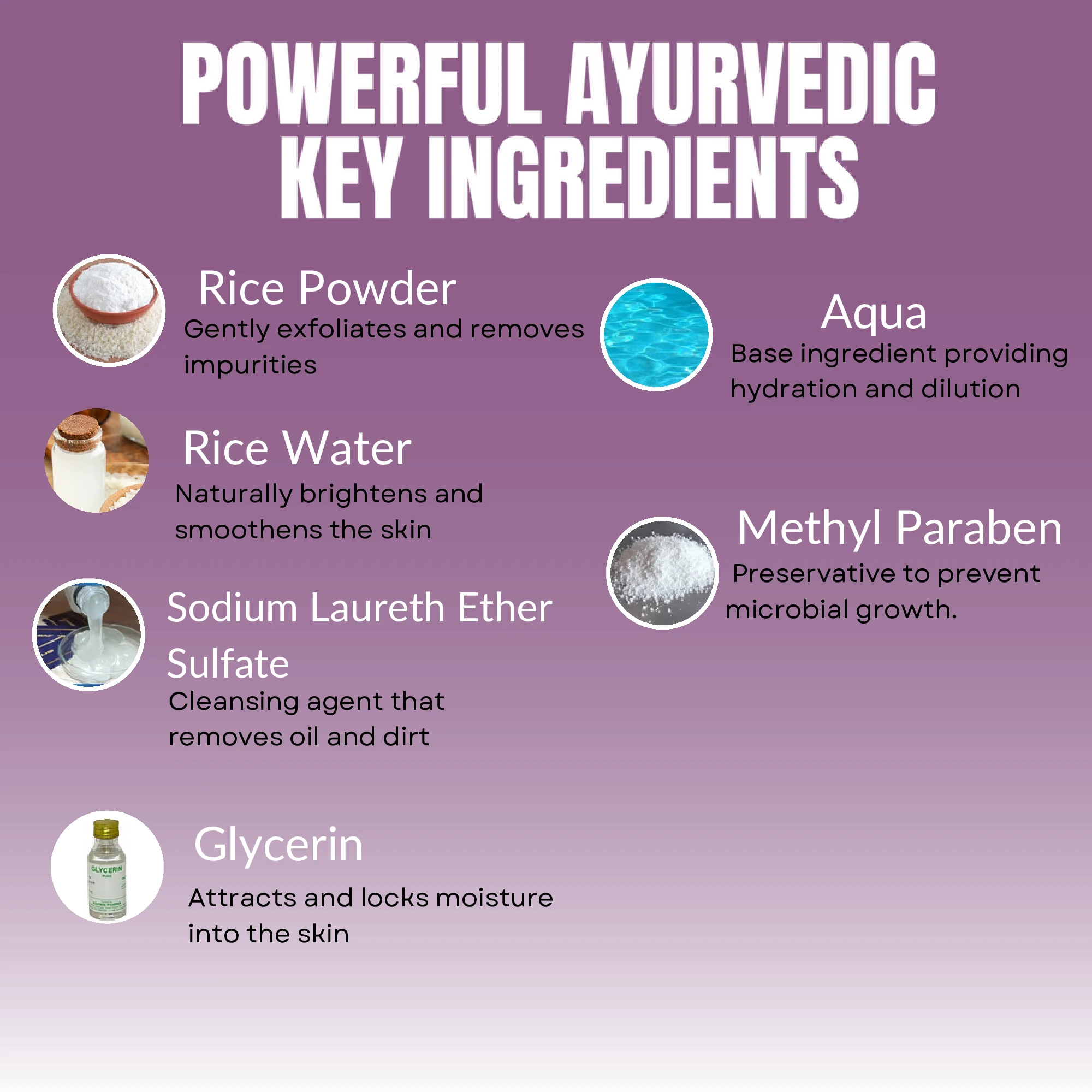 RV Rice Face Wash – Brightening & Hydrating Cleanser with Rice & Glycerin (100ml) - Image 4